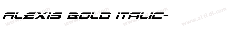 Alexis Bold Italic字体转换